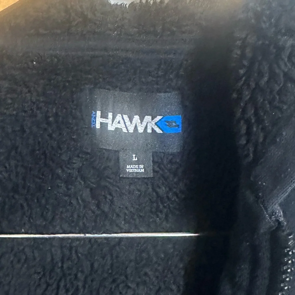 Boys Tony Hawk Black Sherpa Hoodie Size L - Picture 5 of 6